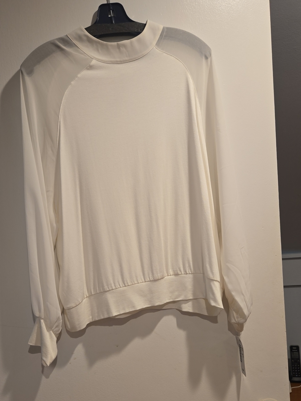 Fox Cream Long-Sleeve Pullover Sweatshirt